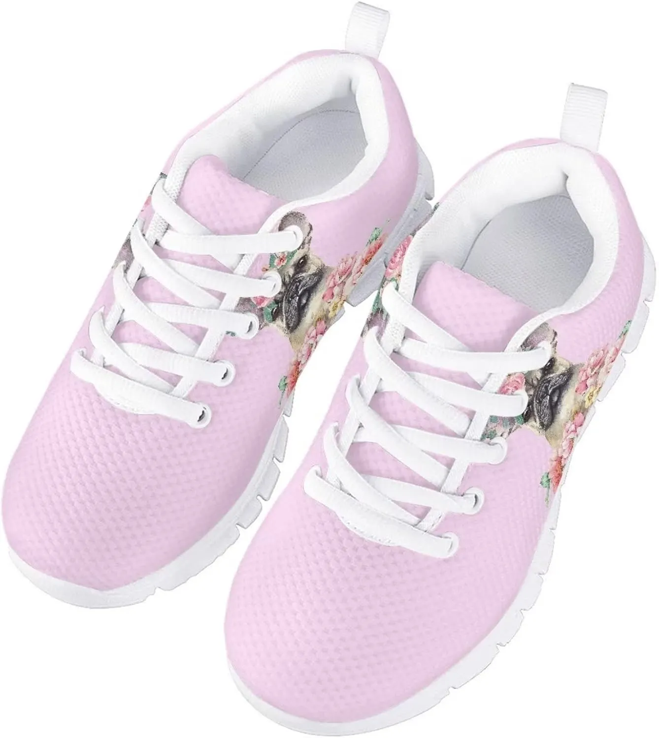 Yzaoxia Kids Tennis Shoes Girls Size 11-3 Breathable Running Shoes Lace Up Sneakers